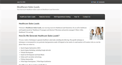 Desktop Screenshot of healthcare-sales-leads.com